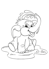 Olifant schattige dieren kleurplaat dieren. Olifant Schattige Baby Dieren Kleurplaten Coloring And Drawing