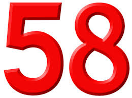 Chiffre 58, Cinquante Huit, Isolé Sur Fond Blanc, Rendu 3d Banque D'Images  Et Photos Libres De Droits. Image 70679208.