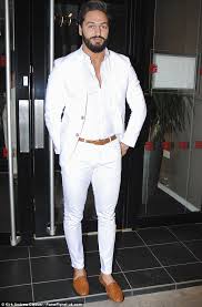 Black And White Party Outfits Mens Mario Falcone All White Mens Outfit Mens White Suit White Jeans Men
