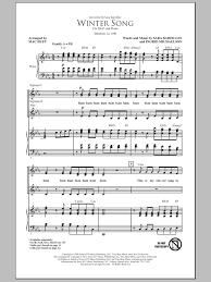 Download Winter Song Arr Mac Huff Sheet Music Sara Bareilles Ssa Choir