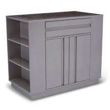 Add style and function to your kitchen by incorporating a kitchen island. Homestyles Linear Gray Kitchen Island With Swirl Quartz Top 8001 93 The Home Depot