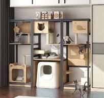 Amazon.com: Cat House Indoor Cat House Steel Frame Cat Rack ...