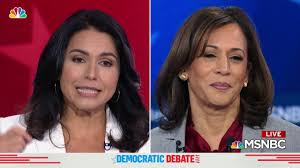Democratic Debate Tulsi Gabbard Goes After The Party Tangles With Kamala Harris Nbc New York Youtube