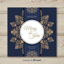 Ornamental Wedding Card Template Free Vector Wedding Cards Wedding Invitation Cards Wedding Invitation Card Design