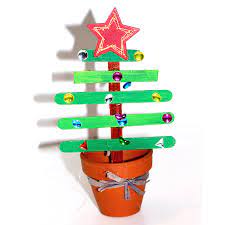 Compter les figures de noel. Sapin De Noel En Batons Esquimaux Decoration De Table De Noel