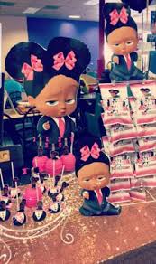 Black Boss Baby Baby Shower Decorations Girl Boss Baby Baby Birthday Party Girl Baby Birthday Party Baby Party Themes