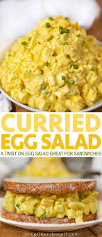 Curried Egg Salad Is The Perfectly Easy Lunch Recipe You Can Serve As A Main Dish Over A Salad Or I In 2020 Easy Lunch Recipes Curry Egg Salad Curried Egg