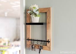 Save on entry key organizer. Diy Key Holder With Floating Shelf