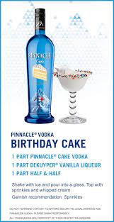 White chocolate liqueur and 2 ounces of half and half. Pinnacle Vodka Vodka Recipes Drinks Cake Vodka Recipes Cake Vodka