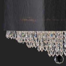 Pendant vintage industrial ceiling light retro black style metal shade lamp kit. W83137c20 Gatsby 8 Light Chrome Finish And Clear Crystal Chandelier With Black Acrylic Drum Shade