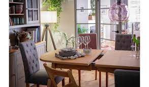 Made with quality birch wood, this set is built to last and comes with four chairs. Buy Argos Home Pair Of Tweed Button Mid Back Dining Chairs Grey Dining Chairs Argos
