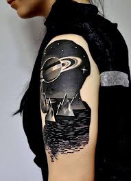Astronomy Galaxy Tattoo Ideas Black And White 58 Cosmic Tattoo Ideas For Astronomy Lovers Cosmic Tattoo Space Tattoo Outer Space Tattoos