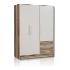 Starter teppichgleiter set | professionelles möbelgleiter system zum. Roller Kleiderschrank Jupiter Eiche Weiss 3 Schubladen 145 Cm Breit Drehturenschrank