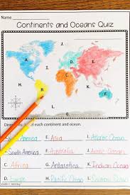 Continents And Oceans Map Skills Continents And Oceans Map Activities Map Skills