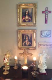 Every catholic (indeed, christian) home should have a sacred space. Our Catholic Home Altar For Prayer Home Altar Catholic Catholic Altar Catholic Decor