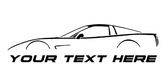 Porsches are priced lower so you coloring kids can afford one. C5 Corvette 1997 2004 Silhouette Custom Text Wall Decal