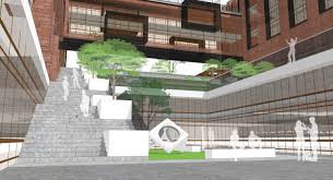 Landscape Design Perspective Sunken Garden Modern Landscape Urban Design Landscape Corridor And Entryway University Garden Public Garden P Modern Design