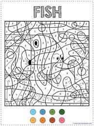 Print free animal coloring pages. Color By Number Ocean Animals Coloring Pages 1 1 1 1