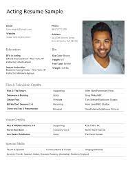 An acting resume template serves as your calling card as an actor along with your headshot. Acting Resume Sample Writing Tips Actor Resume Templates