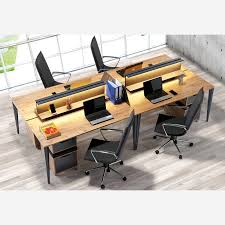 A small kids desk might measure 36 x 24 x 30 inches (w x d x h) (92 x 61 x 76cm) there really isn't a standard size. 4 Person Office Workstation Polo