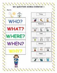 *free** digraph wh questions when where why who whom which what whose cut and paste worksheets for first grade. Pin On Ingles