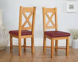 grasmere oak chair with red leather seat