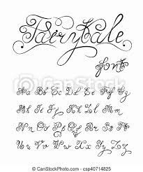 Aortascarta is an old blackletter style calligraphy tattoo font with a slight decorative touch. Fairytale Vector Hand Drawn Calligraphic Font Handmade Calligraphy Tattoo Alphabet Quote Text Abc English Lettering Canstock