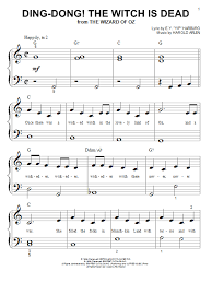 The wicked old witch is dead! Harold Arlen Ding Dong The Witch Is Dead Sheet Music Pdf Notes Chords Children Score Piano Vocal Guitar Right Hand Melody Download Printable Sku 28762