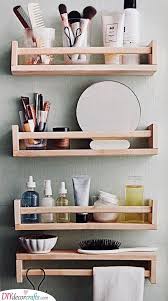 Put decorative items on the shelf top, things like toilet paper and hand towels in the baskets, and more things to hang. Bathroom Wall Shelves Decorative Bathroom Shelf Ideas