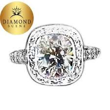 Gia Certified G Color Vs1 Clarity Grade Cushion Shape Halo