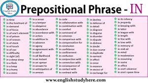 As you read the prepositional phrases examples then you'll notice that the 1st sentence in every set contains a general phrase. Prepositional Phrases Archives Page 2 Of 2 English Study Here