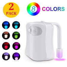 2pack Toilet Night Light Motion Activated 8 Color Changing Led Toilet Seat Light Motion Sensor Toilet Bowl Light Walmart Com Walmart Com
