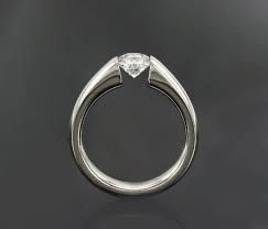 Inset Diamond Engagement Ring Custom Diamond Rings Custom Engagement Ring Fine Jewels