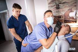 Strange dentist action with gay trio - Alex Mecum, Malik Delgaty and Clark  Delgaty at Fapnado