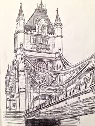 Tower Bridge Sketch London Drawing Bridge Drawing City Drawing