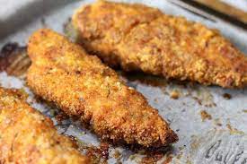 Easy Keto Oven Baked Chicken Tenders Are Delicious And Crispy And A Super Easy Keto Lun Baked Chicken Tenders Oven Baked Chicken Tenders Chicken Tender Recipes