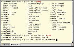 Search text and match patterns. Bash Tips Autocompletion Linux Magazine