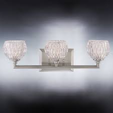 Vanity lighting brushed nickel finish. Luxury Crystal Bathroom Vanity Light 6 25 H X 20 W With Classic Style Brushed Nickel Finish 6 25 H 20 W 5 25 Dep Overstock 19478236