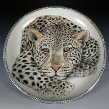 Hand Painted Pottery With Animal And Dog Art By Nan Hamilton Boston Ma Hand Painted Pottery Pottery Painting Porcelain Art