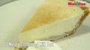 10 Minute Condensed Milk Tart No Bake Condensed Milk Tart Easy No Bake Tart Whats4chow Youtube Milk Tart Easy Puddings Tart Baking