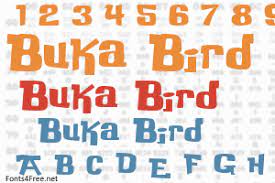 Fonts are a fun way to add detail to party invitations and decor. Buka Bird Font Download Fonts4free