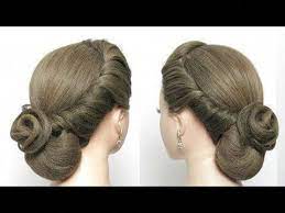 Easy Elegant Bun Hairstyle For Long Hair Tutorial Bridal Updo Youtube Easypromhairstyles Hair Tutorial Bun Hairstyles Long Hair Tutorial
