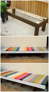 Diy Colorful Painted Garden Bench Instructions Outdoor Garden Bench Ideas Garden Bench Diy Outdoor Garden Bench Diy Garden Furniture