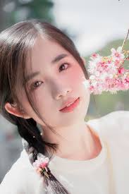 Milk White Flower Between Pure Peach Petals