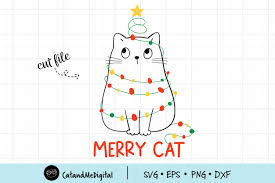 Download Cat Christmas Light Svg Graphic By Catandme Creative Fabrica Yellowimages Mockups