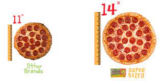 Click the calculate button to get the number of pizzas you'll need to order. Super Size Pizza