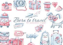 Download Watercolor Nursery Travel Clipart Graphic By Tiana Geo Creative Fabrica