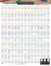 Prismacolor 150 Premier Colored Pencil Chart By Transientart