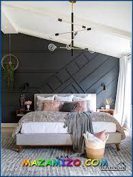 ديكورات غرف نوم باللون الاسود الموف الاصفر الرمادي ديكور مزاميزو