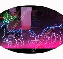 Christmas Decoration Outdoor IP65 Customized Programmable Ws2811 2D RGB  Deer Motif Light